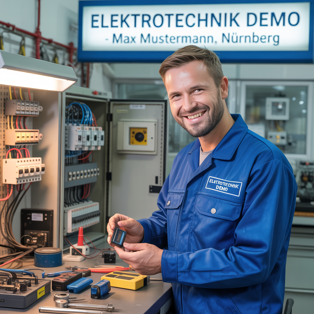 Max Mustermann, Elektriker Nürnberg